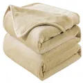 Produktbild: HOZY Kuscheldecke Flauschig Decke Fleecedecke - Kuscheldecke 130x150cm, Khaki, Fleecedecke Sofa Decken,Warm Wohndecke Couchdecke Hundedecke Sofadecke flauschig, Sofa überwurfdecke