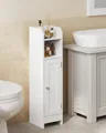 Produktbild: VASAGLE Badezimmerschrank klein, Badschrank schmal, stehend, mit Tür und Regal, kleiner Schrank, Toilettenschrank, verstellbare Ablagen