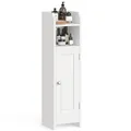 Produktbild: VASAGLE Toilettenschrank, Badezimmerschrank, Badschrank, schmales Badregal, verstellbare Ablagen, platzsparend, einfache Montage, weiß BBC310W01