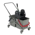 Produktbild: Sprintus Reinigungswagen Doppelfahrwagen 2x27 L verchromt Putzwagen inkl. Presse und Deichsel 301114