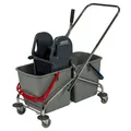 Produktbild: Sprintus Doppelfahreimer Chrom 2 x 27 L Fahreimer Reinigungswagen Putzwagen