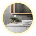 Produktbild: Tulup Badspiegel Runder Spiegel Badezimmerspiegel mit LED-Beleuchtung Wandspiegel, (Warmweiß 3000K) Ø 60 cm