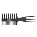 Produktbild: BARBER MARMARA Hair- beard -comb| Styling Kamm | Friseur Kamm für Haar & Bart | bruchfest | flexibel | antistatisch |Griffkamm zweiseitig | hitzebeständig | Haarkamm Männer | Barbershop Kamm (034)
