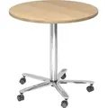Produktbild: Säulenhubtisch 80cm rund Eiche/Chrom