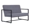 Produktbild: vidaXL Sofa 2-Sitzer-Sofa mit Armlehnen Hellgrau Stahl und Stoff