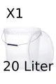Produktbild: BENBOW Putzeimer für Lebensmittel, Farben, Chemikalien, (Transparent, 1-tlg., 20L)