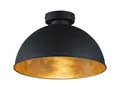 Produktbild: Reality Leuchten LED Deckenleuchte, LED wechselbar, Warmweiß, Designklassiker Einflammig Industrial Schwarz Gold Rund Ø 31cm