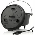 Produktbild: BBQ-Toro Dutch Oven DO9P, 9,0 L Premium Gusseisen Kochtopf, Gusstopf