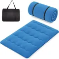 Produktbild: COSTWAY Matratze mit waschbarem Bezug und Tragetasche, Tatami-Matte faltbar, Bodenmatratze 140x200cm Blau