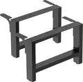 Produktbild: Wiltec Tischbeine aus lackiertem Stahl 2er Set 64x40cm Vierkantrohre pulverbeschichtet Tischkufen Tischgestell Tischuntergestell