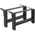 Produktbild: Tischbeine Aus Lackiertem Stahl 2er Set 64x40cm Vierkantrohre Pulverbeschichtet Tischkufen Tischgestell Tischuntergestell - Wiltec