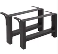 Produktbild: Tischkufen Tischbeine aus Vierkantprofilen 64x40 cm schwarz