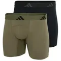 Produktbild: adidas Sportswear Boxershorts Active Flex Cotton (2er Pack) Belüftete Mesh-Rückenpartie und -Schritt, elastisch, ohne Eingriff bunt|schwarz S