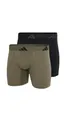 Produktbild: adidas Unterwäsche Boxershorts Ergonomic Brief schwarz/grün - 2 Stück, Größe: S
