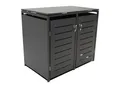 Produktbild: DEGAMO Mülltonnenbox 132x80x116cm für 2x Tonnen 120 und 240 Liter, Stahl anthrazit