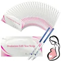 Produktbild: 50 Stück Ovulationstest Streifen, Kinderwunsch Ovulationstest Kit, Hochempfindliche Ovulationstests, Fruchtbarkeitstest für Frauen Eisprung, Ovulation