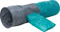 Produktbild: TRIXIE Tiertunnel Spieltunnel - dunkelgrau/petrol - ø 30 × 115 cm, Polyester