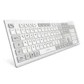 Produktbild: Sharkoon OfficePal K30W Tastatur - kabellose Office Tastatur mit leisen Scissor-Schaltern, 110 Stunden Akku-Laufzeit, Kompatibel mit Windows und macOS