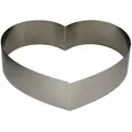 Produktbild: LARES Herzkuchenform 6004, Herzbackform sehr groß, aus rostfreiem Edelstahl, Made in Germany silberfarben Ø 28 cm x 7 cm