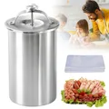 Produktbild: Edelstahl Druck Schinkenkocher Fleischpresse Presse Schinke Maker 20 Kochbeuteln