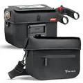 Produktbild: MIVELO Lenkertasche Fahrrad passend für KLICKfix - 100% wasserdicht - Fahrradtasche Lenker - abnehmbares Handyfach - Lenkertasche - Tasche Lenker - E-Bike tauglich (Schwarz-Reflektierend mit Adapter)