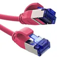 Produktbild: InLine Patchkabel Slim, Cat.6A, S/FTP, TPE (LSZH) flexibel, PoE, Kupfer (CU), LAN, Ethernet, Netzwerk Kabel, RJ45 Gigabit, magenta, 1m, 74901M
