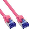 Produktbild: InLine® Patchkabel Slim, Cat.6A, S/FTP, TPE (LSZH) flexibel, PoE, magenta, 1m