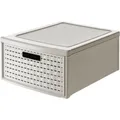 Produktbild: Rotho Kunststoff AG Rotho COUNTRY Schubladenbox, 19,2 Liter, Aufbewahrungsbox, Maße: 450 x 340 x 200 mm, PP-Kunststoff, Farbe: cappuccino 1114907422