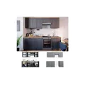 Produktbild: VICCO Küchenzeile Bergamo 240cm Landhaus Küche Einbauküche Küchenblock grau