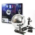 Produktbild: Discokugel Set Mobile Party Kit Komplettset mit 20cm Kugel Motor Spot Stativ