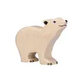 Produktbild: HOLZTIGER Eisbär aus Holz - klein, Kopf hoch