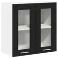 Produktbild: vidaXL Hängeschrank Schwarz Eichen-Optik 60 x 31 x 60 cm Holzwerkstoff, Großzügiger Stauraum, Moderne Küchenschränke, robust, rechteckiges Design, clevere Innenorganisation