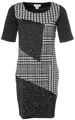 Produktbild: Heine Damen Patchkleid Strickkleid Patchwork Kleid 1/2 Arm Schwarz 36 J1389
