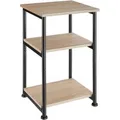Produktbild: Tectake Beistelltisch Memphis Industrial Style Holz und Stahl  30 x 34 x 59 cm Industrial Holz Hell  Eiche Sonoma