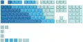 Produktbild: Glorious Gaming 115x GPBT-Keycaps - Cherry-Profil, äußerst widerstandsfähiger PBT-Kunststoff, optisch EIN Blickfang, überragende Akustik, Originalschrift, US Layout - Ocean
