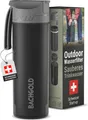 Produktbild: Bachgold® Profi Outdoor Wasserfilter Flasche [650ml] mit 1500L Filterkapazität I entfernt 99,99% aller Bakterien