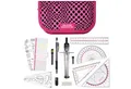 Produktbild: CALCUSO Zirkel Set im Federmäppchen mit Geodreieck & Lineal und Zubehör - Pink