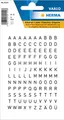 Produktbild: HERMA Buchstaben Aufkleber Schwarz, 240 Stück, Schriftgröße 5 mm, selbstklebend, wasserfest, wetterfest, mini, Alphabet Sticker Klebebuchstaben A-Z aus Folie zum Aufkleben, transparent
