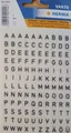 Produktbild: Stickerbogen Etiketten Buchstaben A-Z schwarz  2 Bögen wetterfest 5 mm NEU