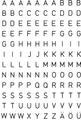 Produktbild: HERMA Buchstaben Sticker A-Z Folie schwarz 5 mm hoch 2 Blatt à 120 Sticker