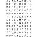 Produktbild: HERMA - Etikett 4154 5mm Buchstabe A-Z schwarz auf transparent