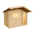 Produktbild: Infraworld Gartensauna Terra 3 Außensauna mit Vorraum Saunahaus 341 x 230 cm