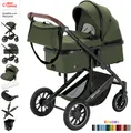 Produktbild: Daliya® FLEXI-PRO M 3in1 Kinderwagen & Buggy mit i-Size Babyschale, Memory-Knöpfe, Kinderwagen mit Auto-Babyschale, Leicht, Großer Einkaufskorb
