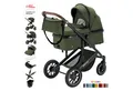 Produktbild: Daliya® Kombi-Kinderwagen FLEXI-PRO M 3in1 Kinderwagen & Buggy, Reisekinderwagen, XXL Set, (XXL-Set mit i-Size Babyschale, 13-tlg), Einhändig abnehmbare Wanne, i-Size Babyschale, Alu-Rahmen, Gummireifen