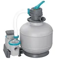 Produktbild: Bestway Sandfilteranlage Sandfilterpumpe 8327 l/h Pool Filteranlage mit Timer
