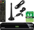 Produktbild: Telestar TT7 DVB-T2 Receiver + 3 Monate Freenet GRATIS + DVB-T Antenne + netshop 25 HDMI Kabel, HDTV, PVR Ready, HD USB Mediaplayer, HDMI (Hybrid Receiver für DVB-T2 und Kabel TV)