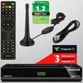 Produktbild: HD Freenet DVB-T2 Receiver mit USB PVR Telestar TT7 + DVBT2 Antenne + HDMI Kabel