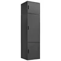 Produktbild: mokebo Kleiderschrank Der Grenzenlose (2- Türig mit Fächern) deckenhoher Schrank, Garderobenschrank, Schlafzimmerschrank in Schwarz schwarz 60 cm