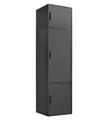 Produktbild: mokebo Kleiderschrank 234cm Höhe in Schwarz 2-türig & 2 Fächer 'Der Grenzenlose', deckenhoher Schlafzimmerschrank, Garderobenschrank, Drehtürenschrank o. Schrank Holz in 60x234x58 (BxHxT)