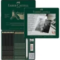 Produktbild: Faber-Castell Graphitstifte 9000 und Pitt Matt Set 115224, Graphite-Set mit Zubehör, 16 Stück